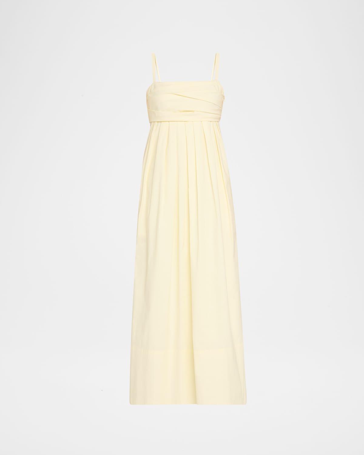 claudine technical poplin midi dress