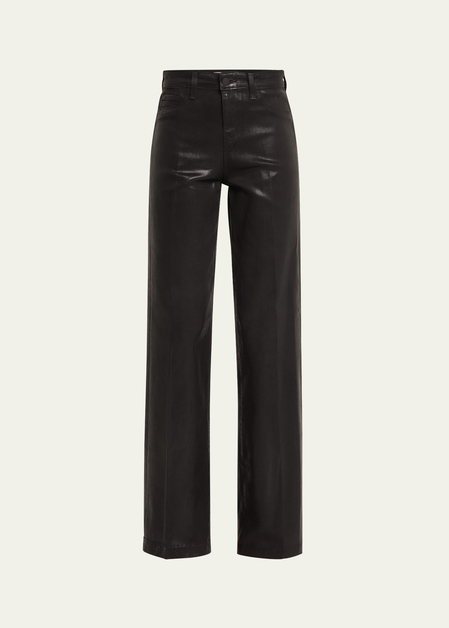 clayton coated wide-leg jeans