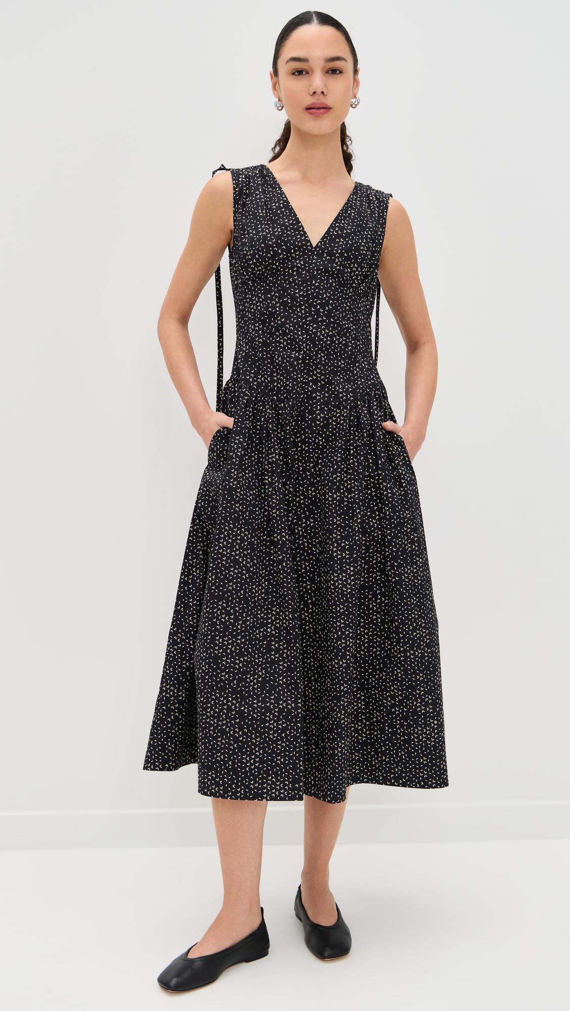 clayton dress in printed poplin