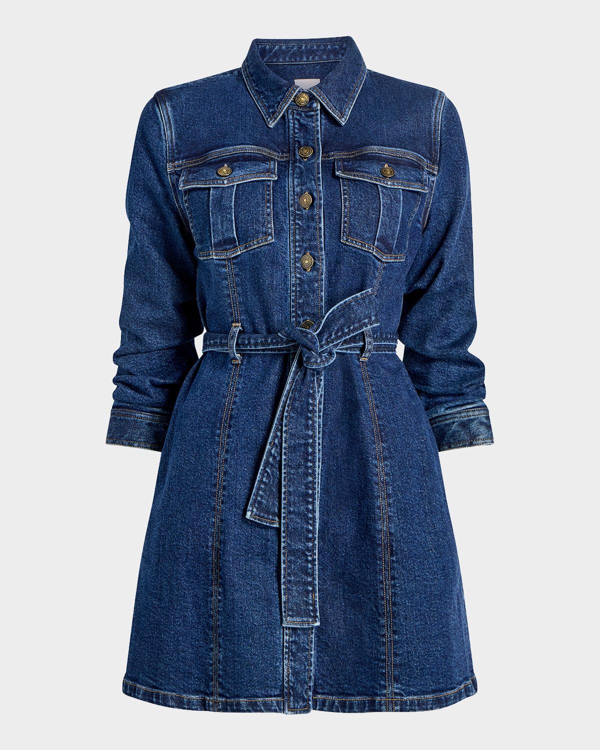 clea denim shirtdress