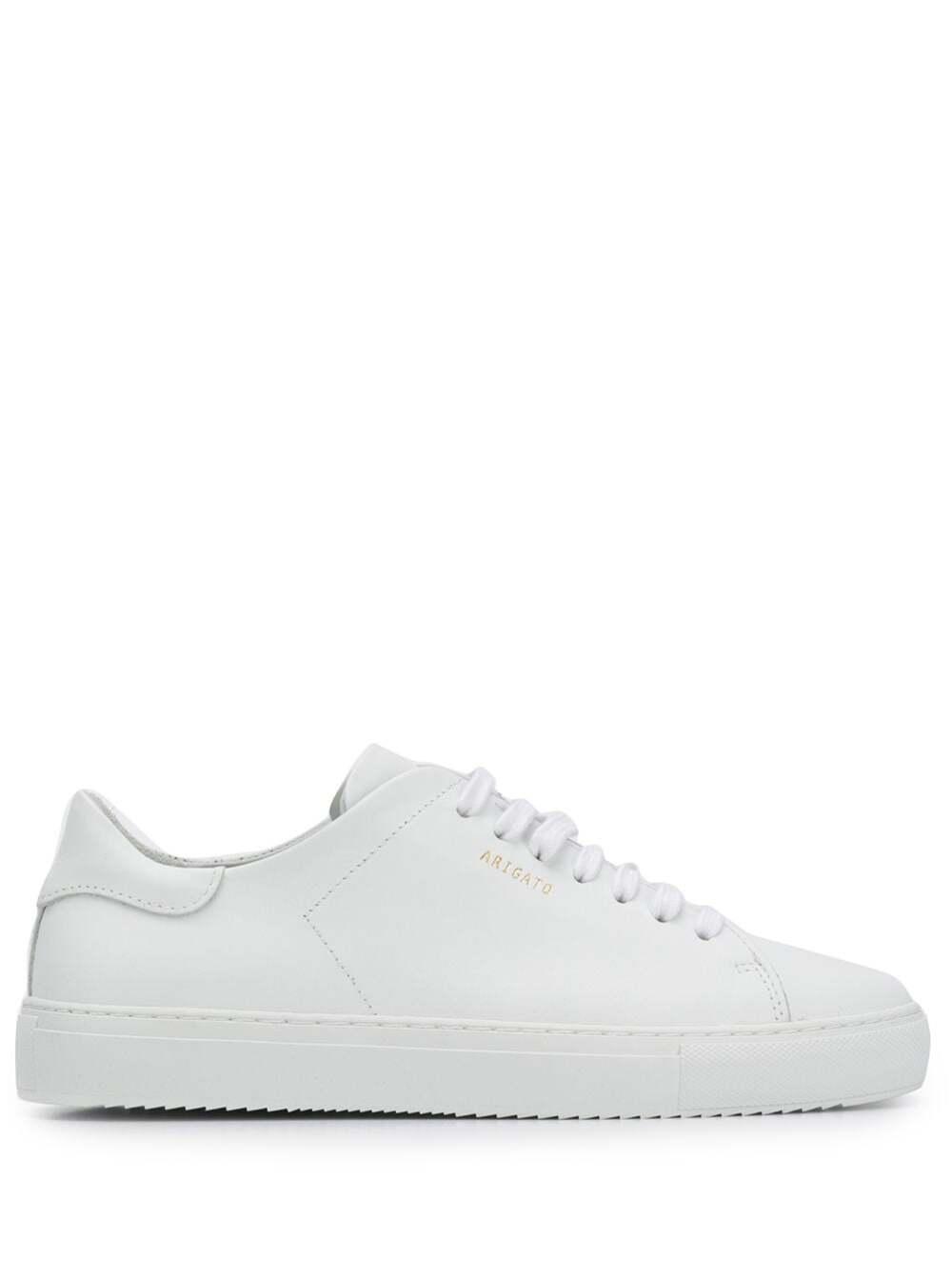 clean 90 white sneakers with printed logo in leather woman axel arigato