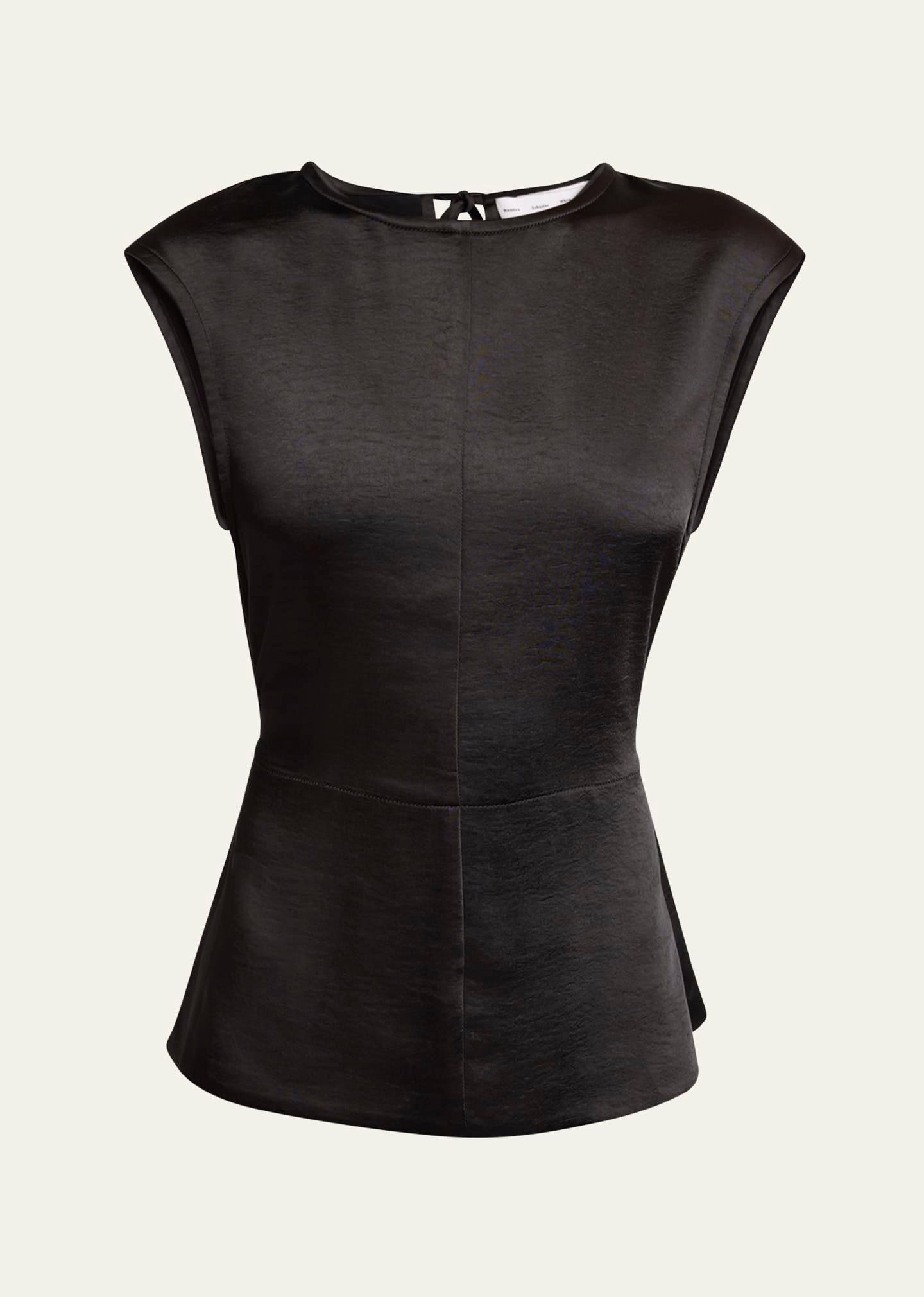 clemence sleeveless satin top