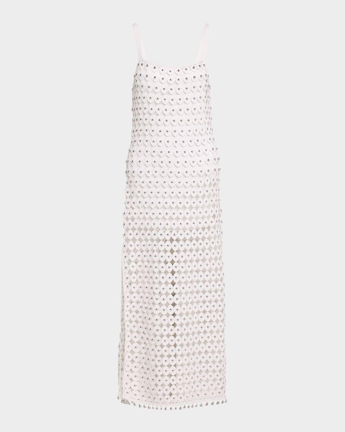 clementine ornament crochet midi dress
