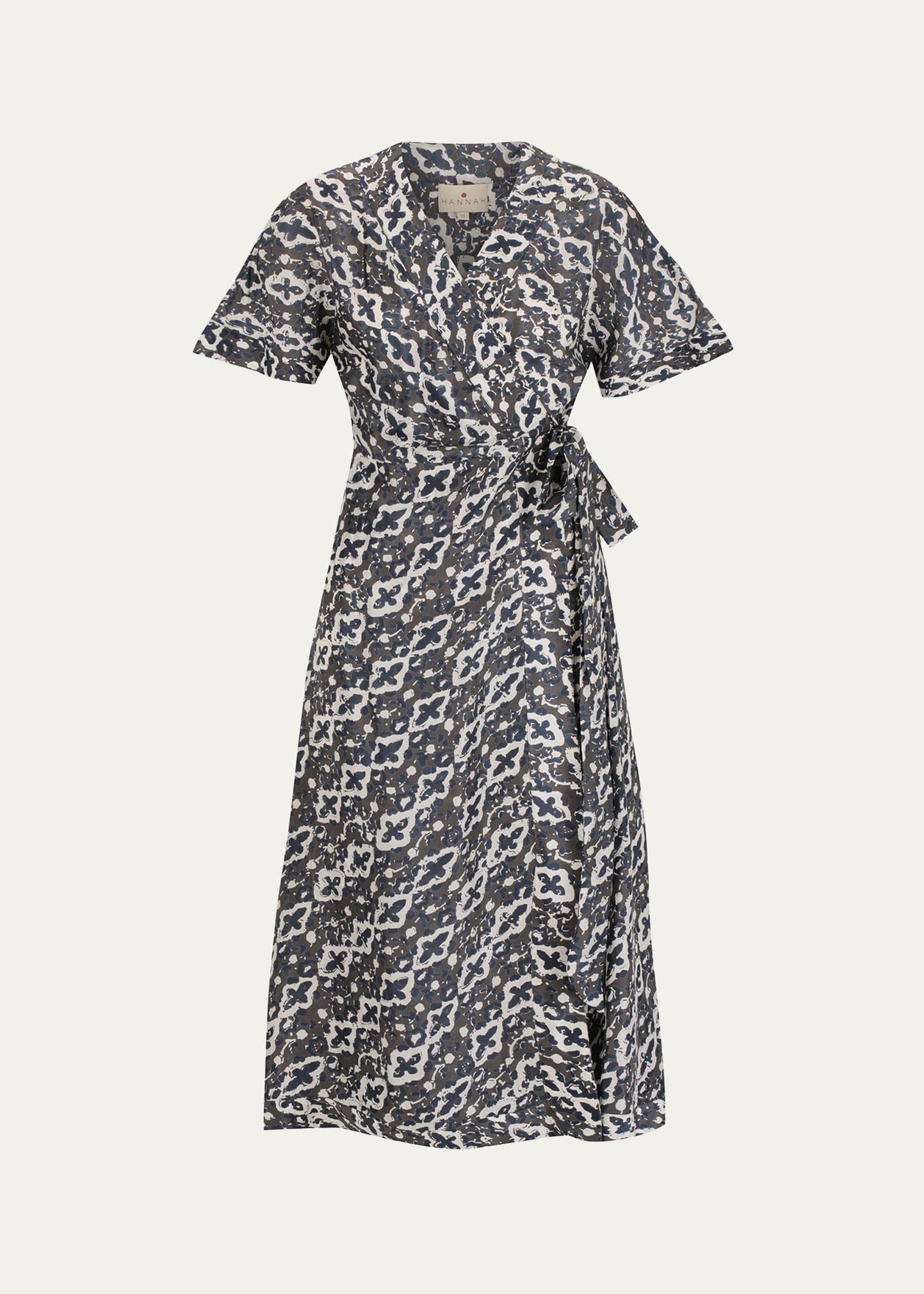 clementine pathway silk wrap dress