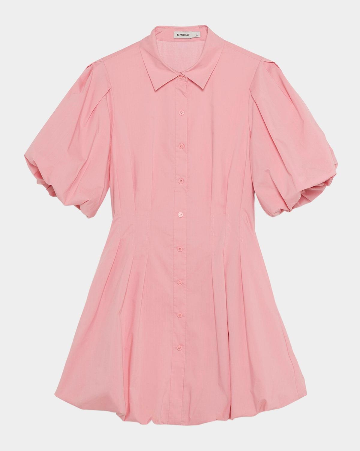 cleo balloon pintuck mini dress