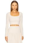cleo cropped knit top