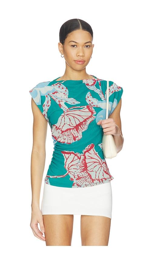 cleobella ellie top in green,blue.