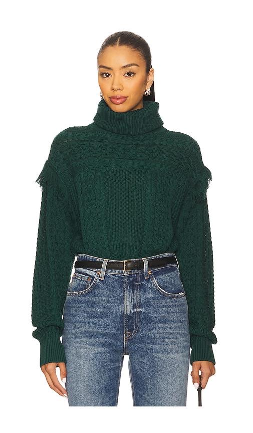 cleobella haven sweater in green.