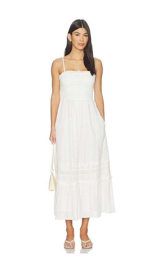 cleobella magnolia ankle dress in ivory.