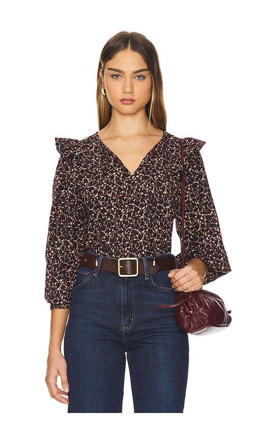 cleobella marcy blouse in brown.