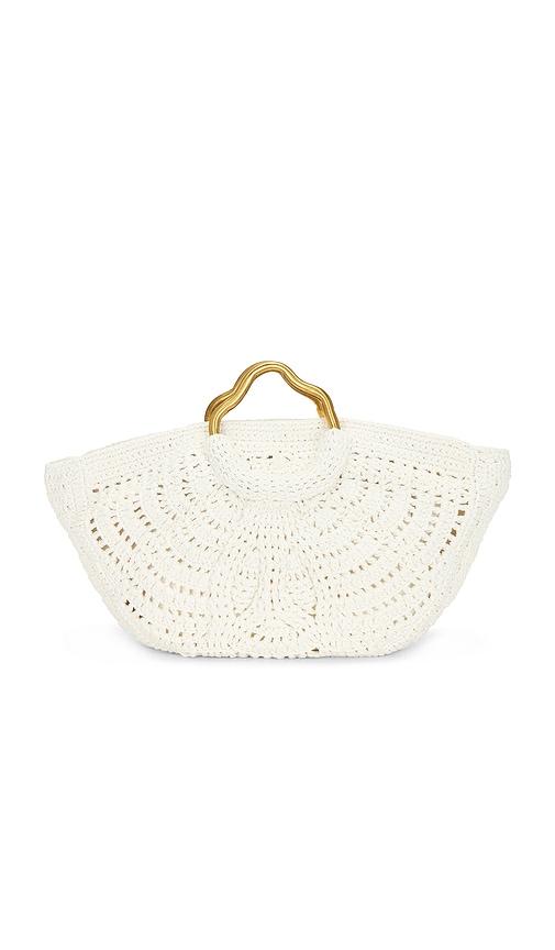 cleobella ora crochet bag in ivory.