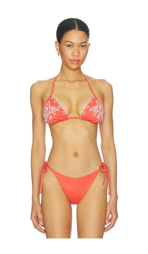 cleobella seraphine triangle top in pink.