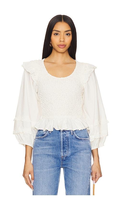 cleobella veronika blouse in white.