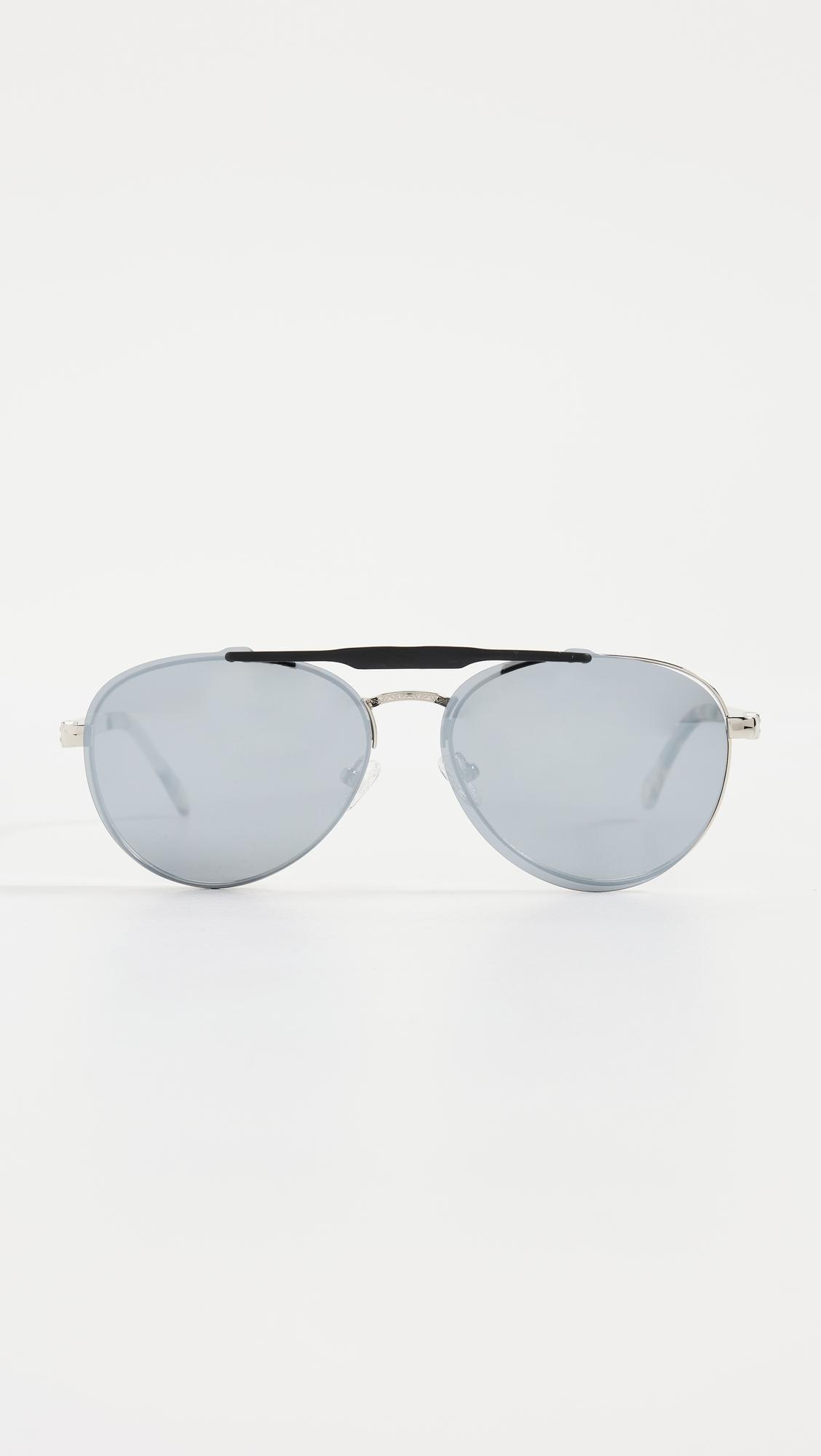 cleofis silver metal sunglasses