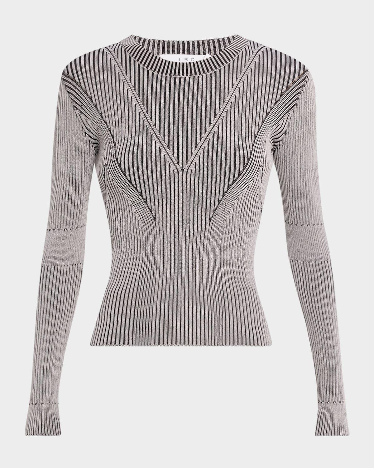 cleona long-sleeve ribbed top