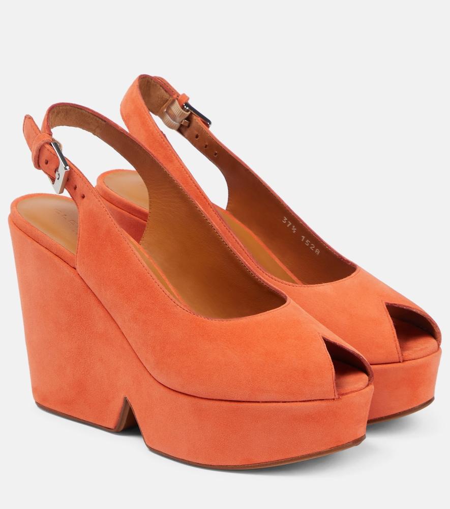 clergerie dylan suede platform sandals