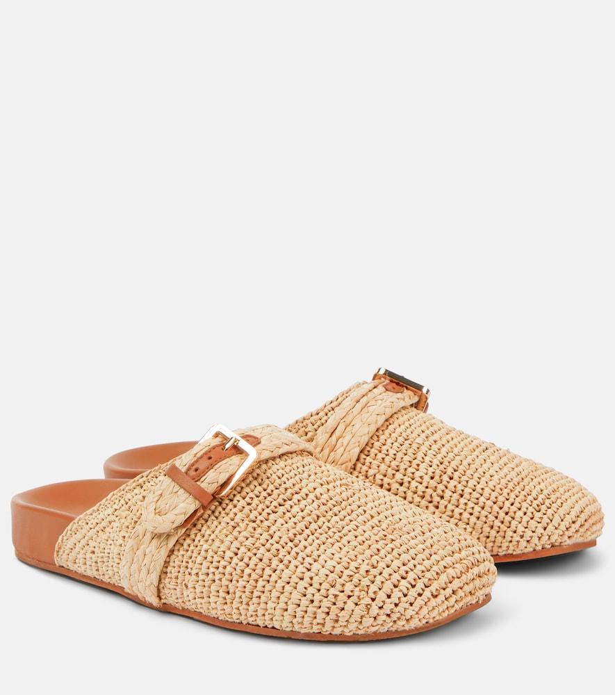 clergerie quinta raffia mules