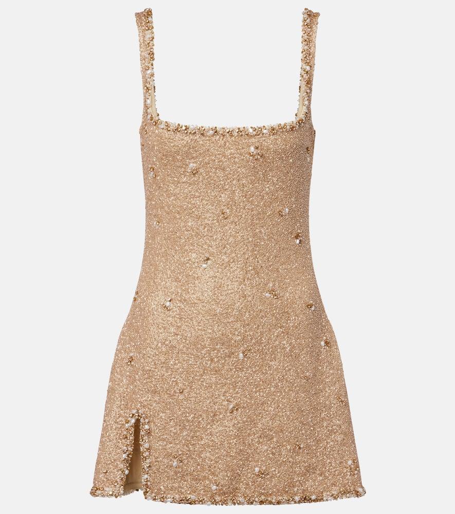 clio peppiatt athena embellished minidress