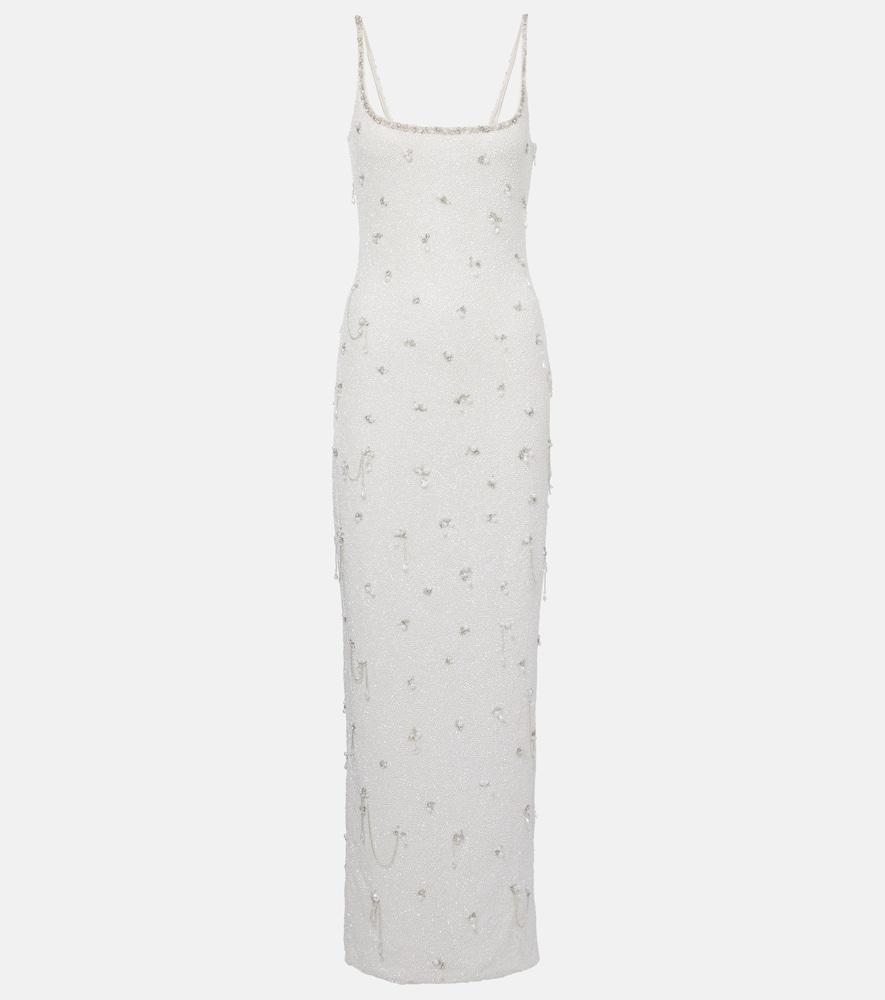 clio peppiatt droplet embellished gown