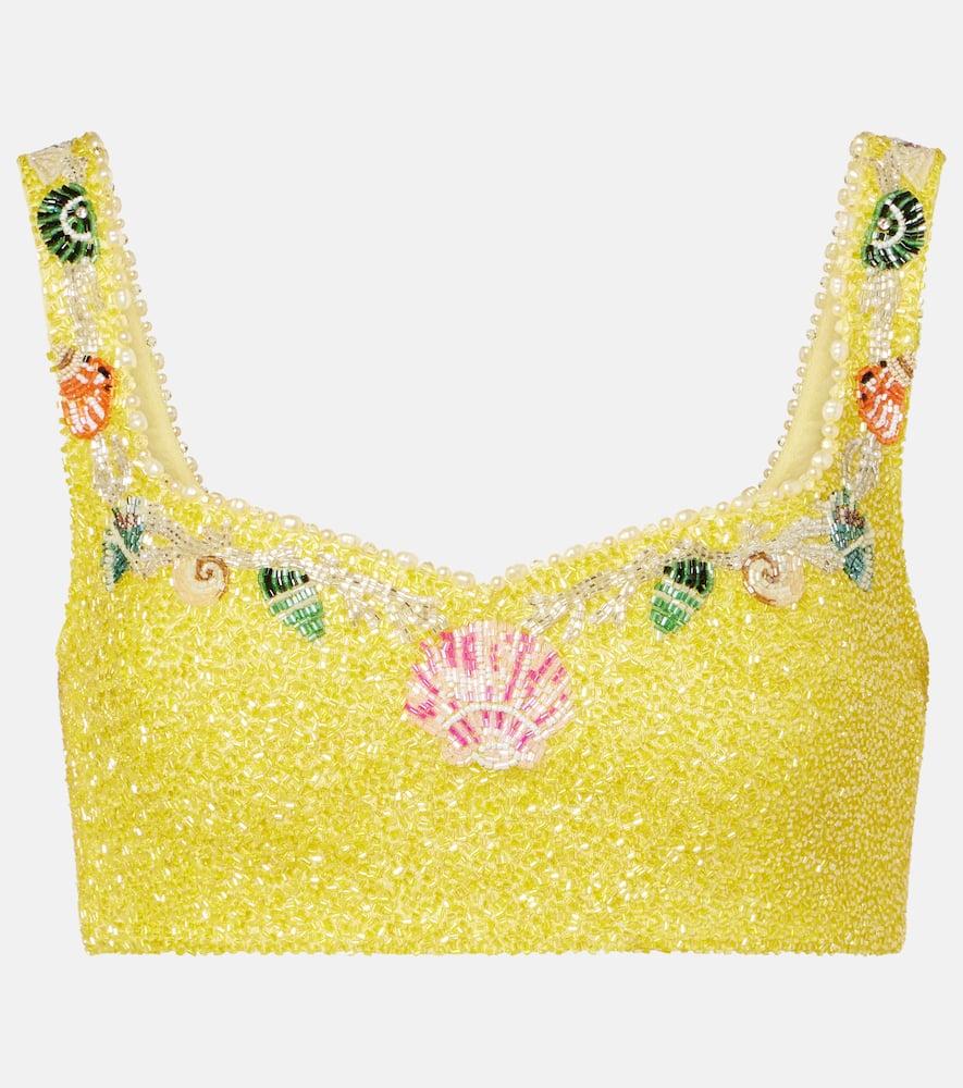 clio peppiatt marina embellished crop top