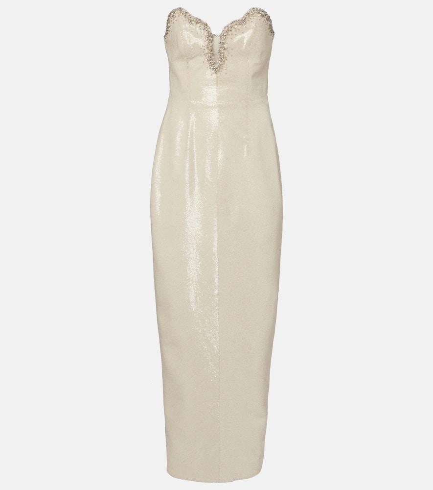 clio peppiatt selene embellished bustier gown