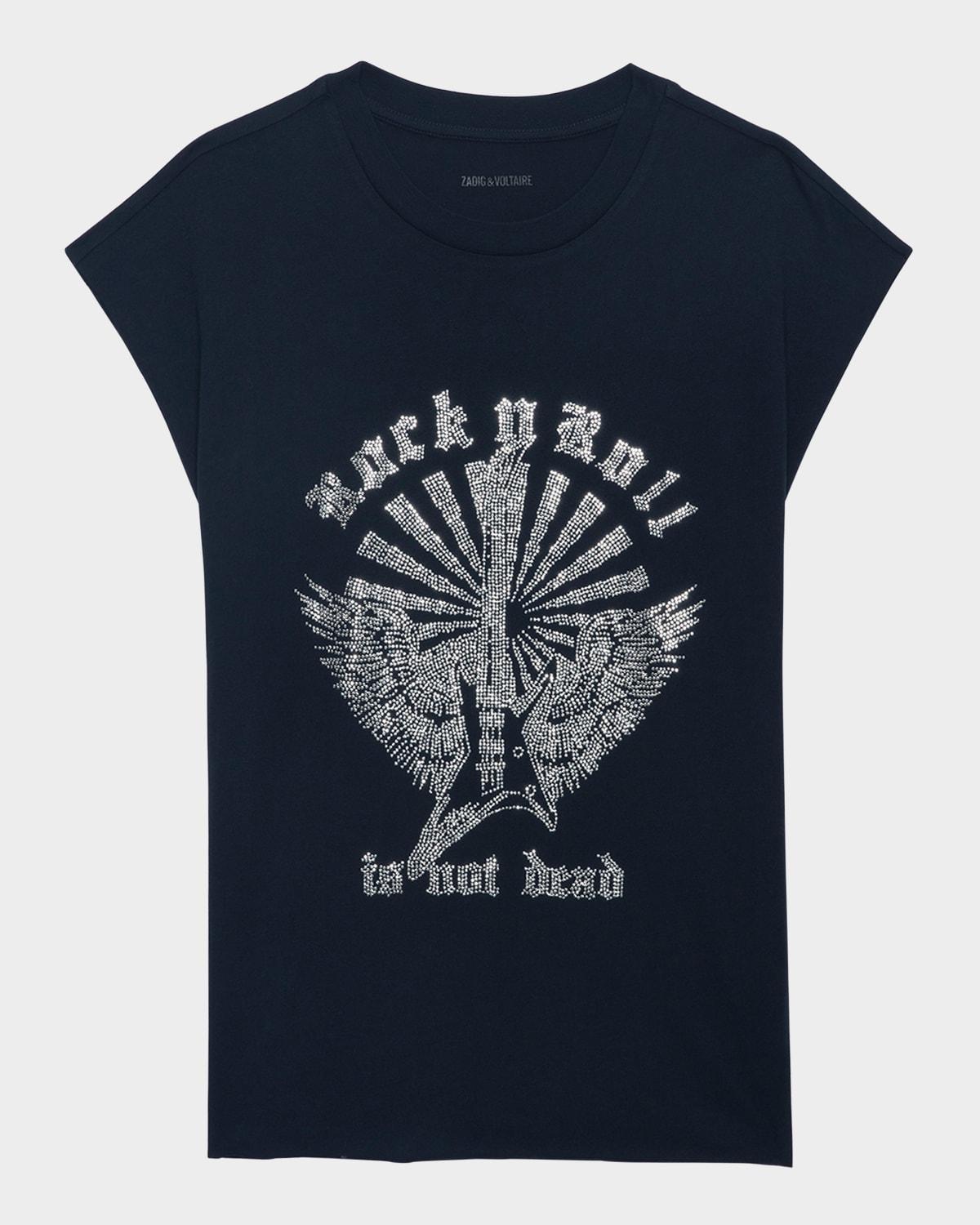 cloe embellished guitar muscle tee