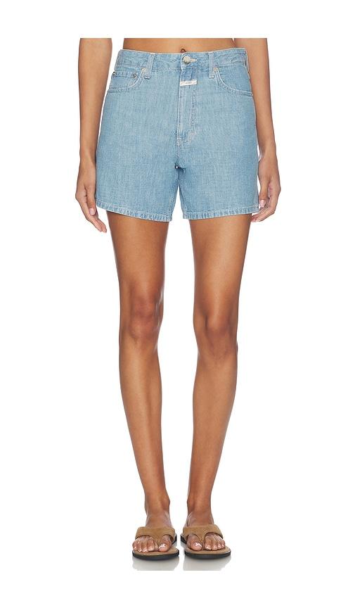 closed janey shorts in blue.