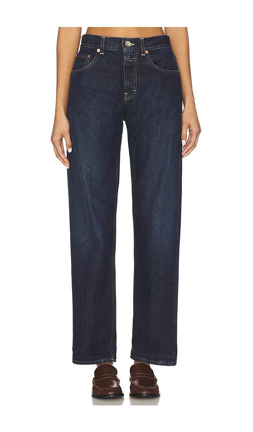 closed jonta straight jeans in blue.