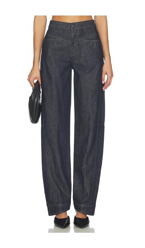 closed lira wide leg jeans in blue.