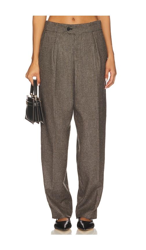 closed mawson pant in charcoal,brown.