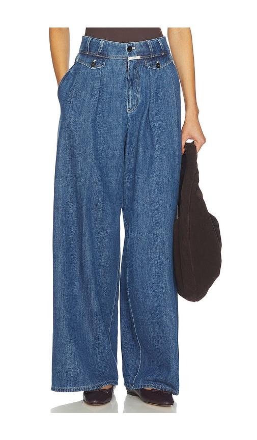 closed wenda wide pants in blue.