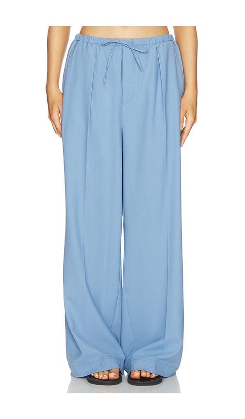 closed wynston wide leg pants in blue.