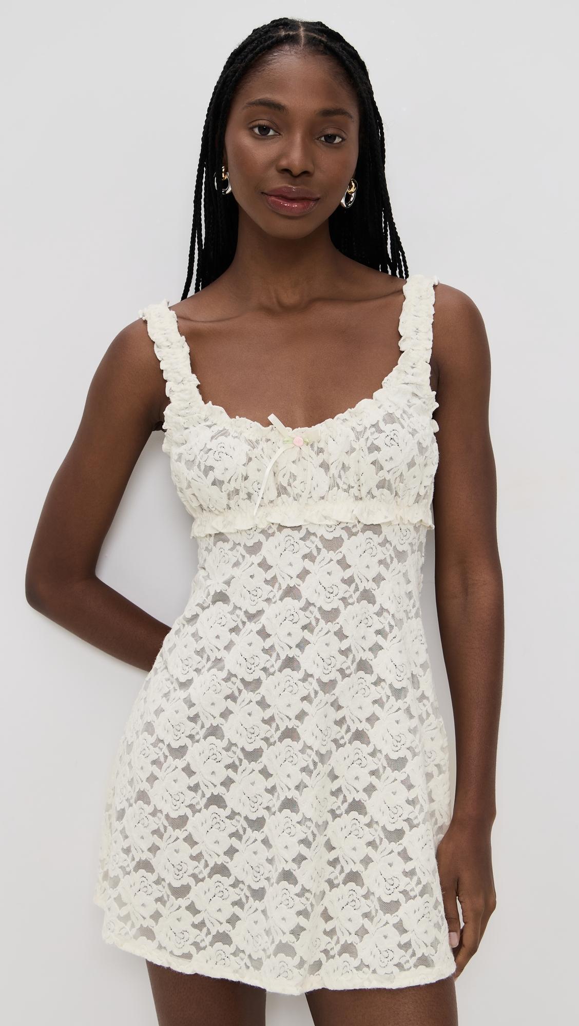cloud lace slip dress