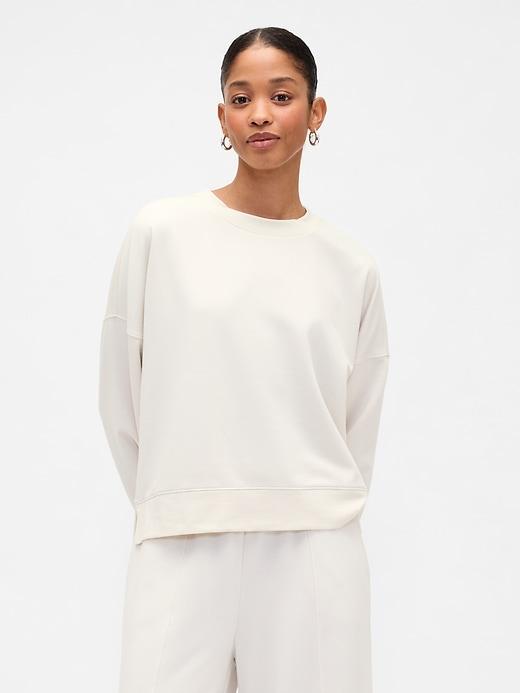 cloudlight balloon sleeve crewneck sweatshirt