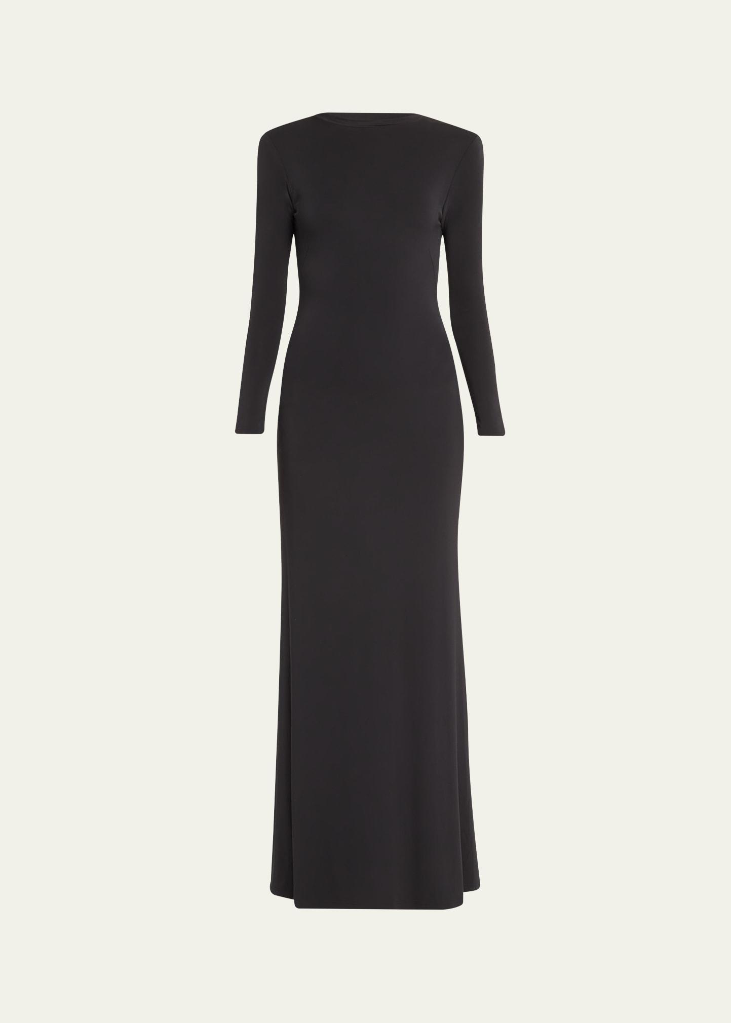 clove long sleeve viscose gown