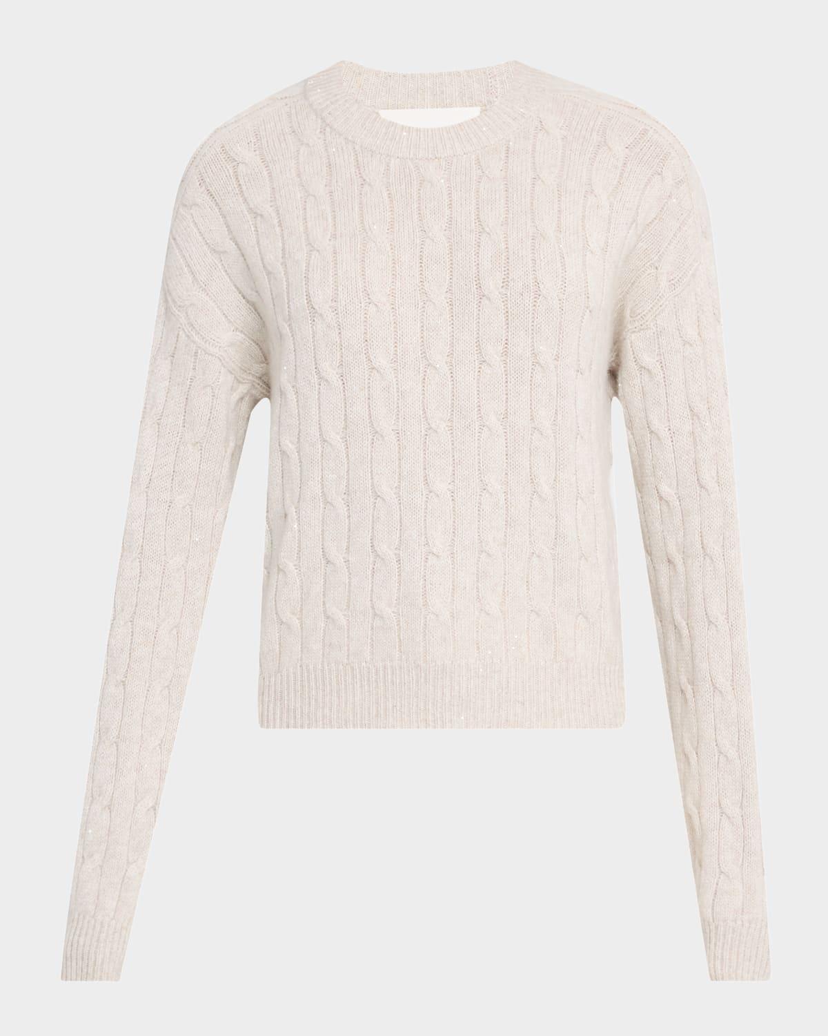 clover mews cashmere cable-knit sweater