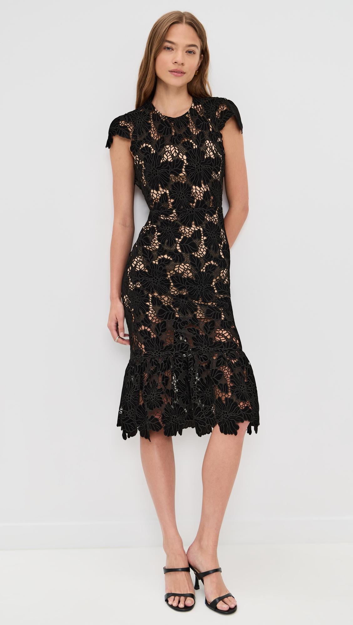 clover open back midi dress