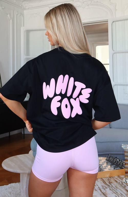 club 14 allie oversized tee black