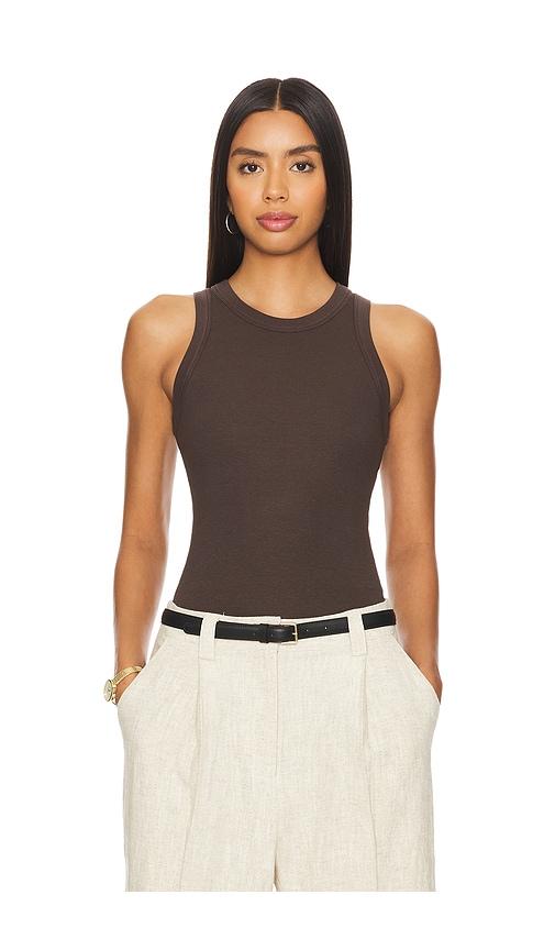 clyque kelly tank top in brown.