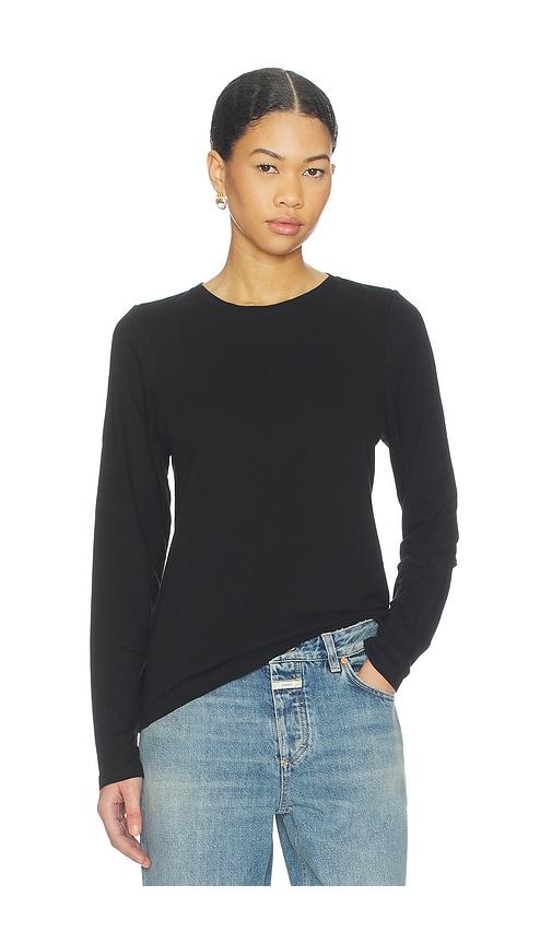 clyque philly long sleeve tee in black.