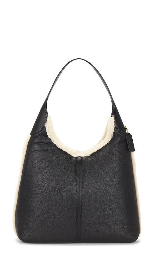 coach brooklyn 39 shoulder bag in black.