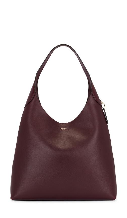 coach brooklyn shoulder 39 bag in burgundy.