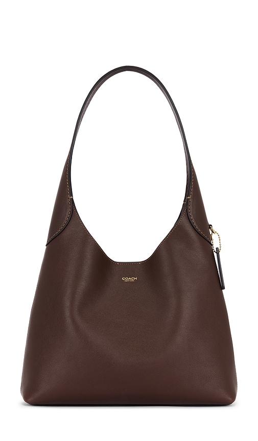 coach brooklyn shoulder bag 28 in brown.