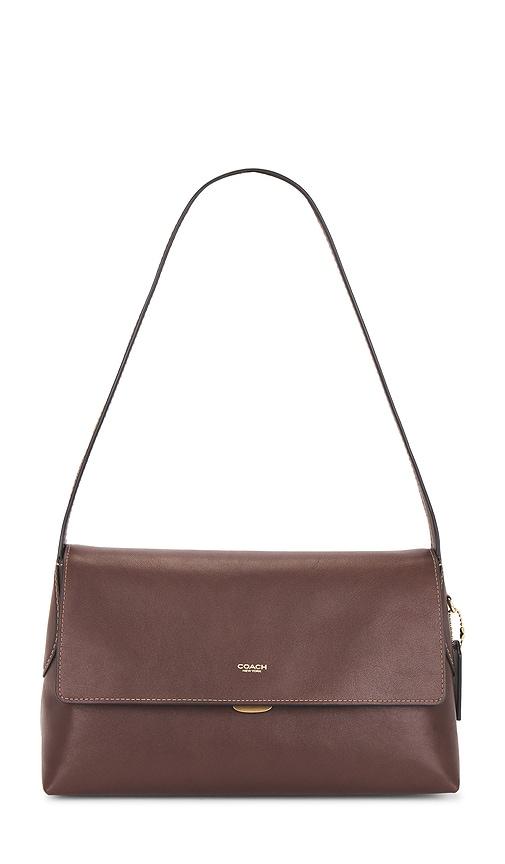 coach natural grain leather chelsea shoulder bag 30 in brown.