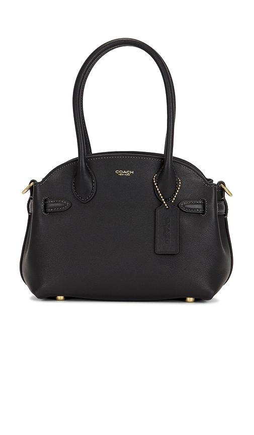 coach soft empire carryall 21 bag in black.