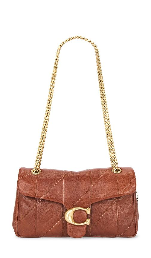 coach soft quilted tabby shoulder bag 26 in cognac.