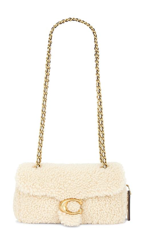 coach tabby 20 shoulder bag in beige.