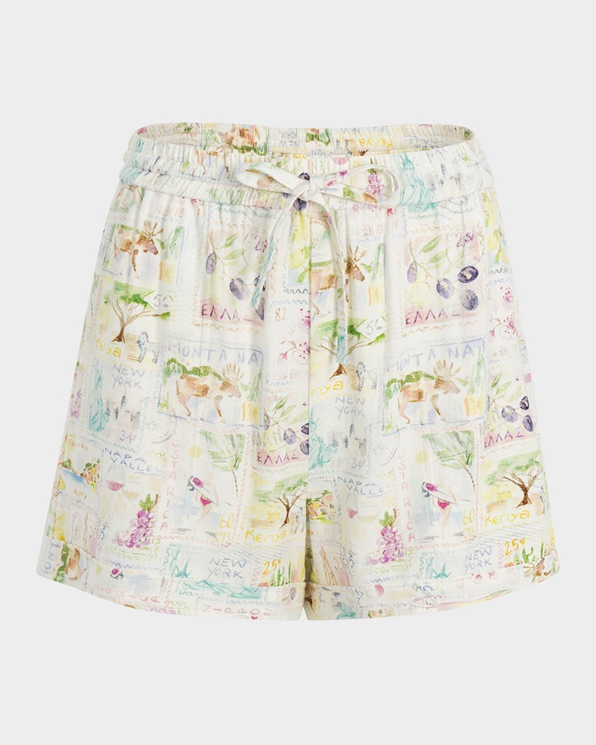 coastal postcard shorts