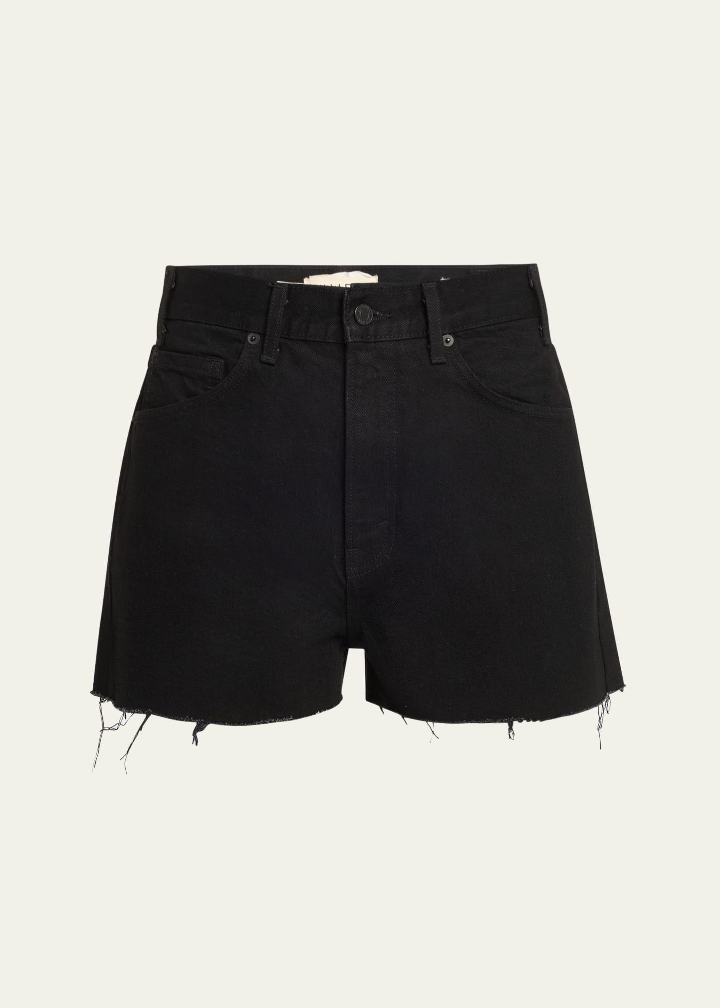 cobain frayed denim shorts