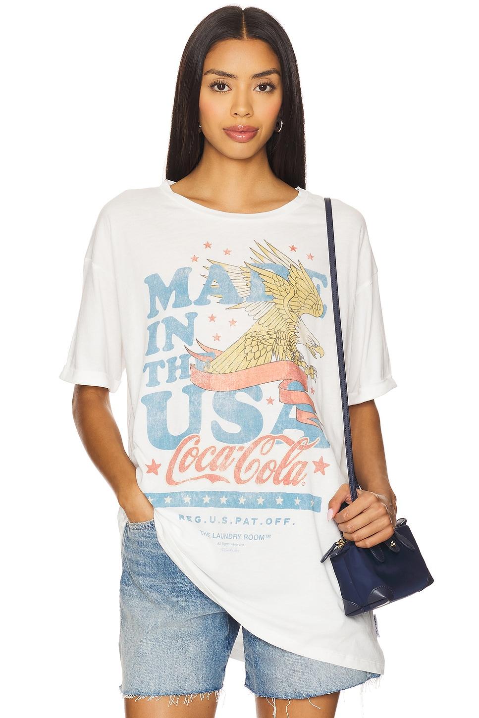 coca cola usa banner oversized tee